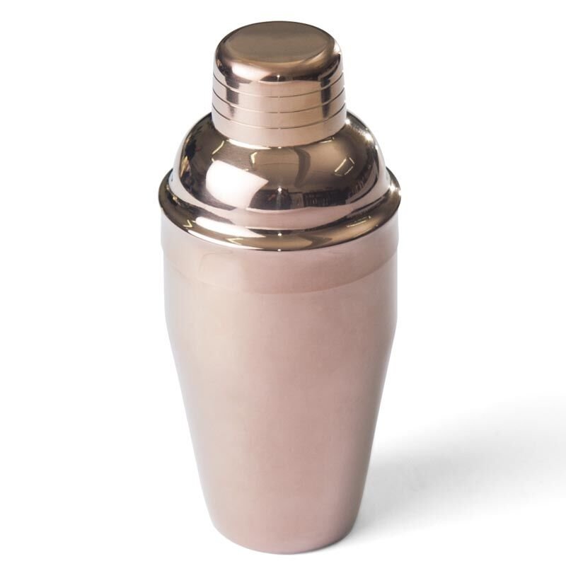 Biradlı Çelik Kokteyl Shaker, 350 Cl, Bakır