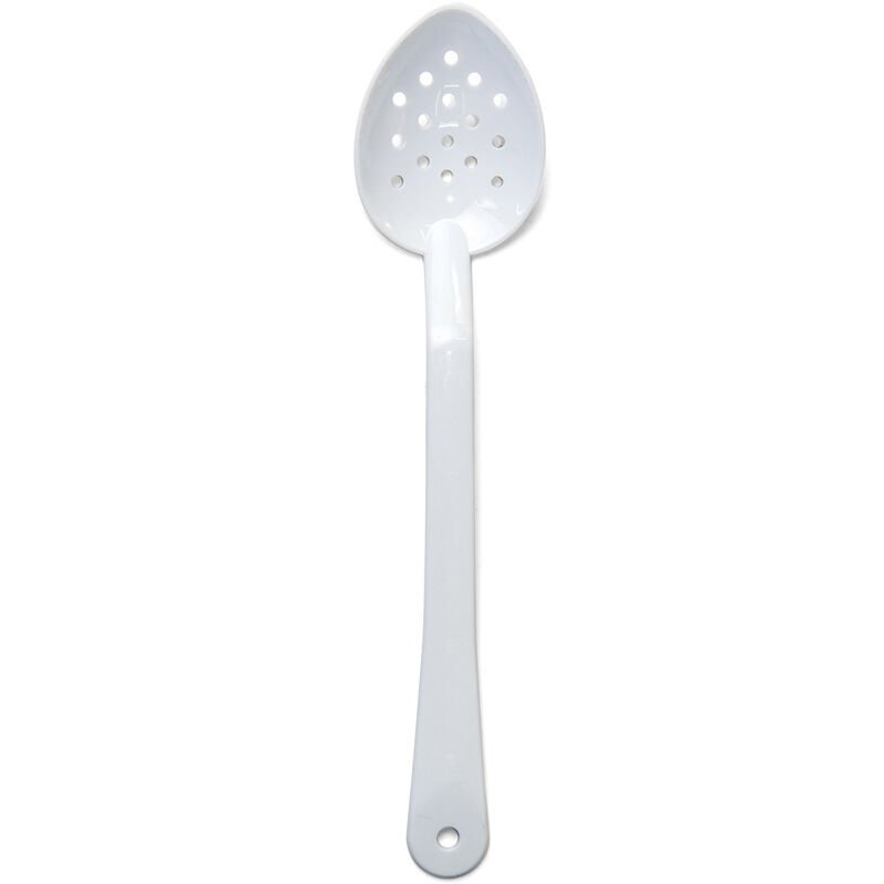 Biradlı Policarbon Servis Kaşığı, Delikli, 34 cm, Beyaz