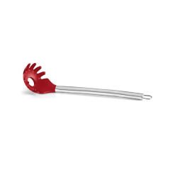 Biradlı Silikon Spagetti Kaşığı, Kırmızı, 33 cm