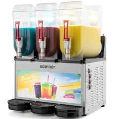 Samixir Slush36 Trıple Allure Buzlu ve Soğuk İçecek Dispenseri, 12+12+12 lt, Inox