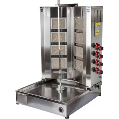 Remta 8 Radyanlı Alttan Motorlu V Model Gazlı CE Belgeli Döner Ocağı
