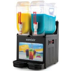 Samixir SLUSH 24 Slush Twin Allure Buzlu ve Soğuk İçecek Dispenseri, 12+12 LT Siyah