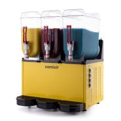 Samixir SLUSH 36 Slush Triple Buzlu ve Soğuk İçecek Dispenseri 12+12+12 LT Sarı