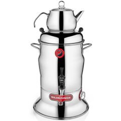 Silverinox Tek Demlikli Çay Semaveri, 10 Litre