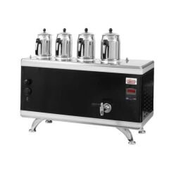 Ateşe Titanium Compact Akıllı Dijital Çay Kazanı, Statik Boyalı, Gazlı Elektrikli, 4 Demlikli