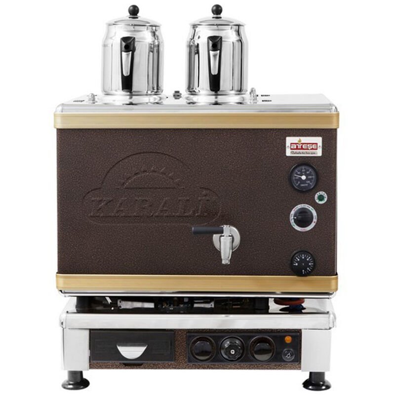 Ateşe Gold Analog Çay Kazanı, Statik Boyalı, Gazlı Elektrikli, 2 Demlikli