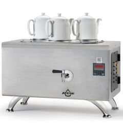 Ateşe Efes Smart Çay Kazanı, Elektrikli, Inox, 3 Demlikli