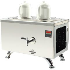 Ateşe Efes Smart Çay Kazanı, Elektrikli, Inox, 2 Demlikli