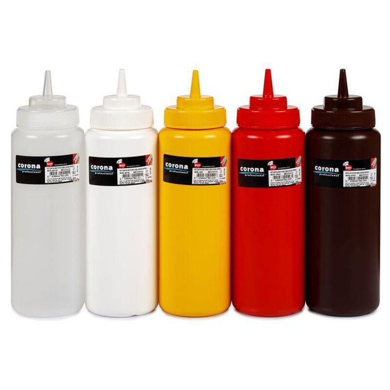 Corona Professional Ketçap Mayonez Sosluk, Geniş Kapaklı, Beyaz, 950 ml, BO2121