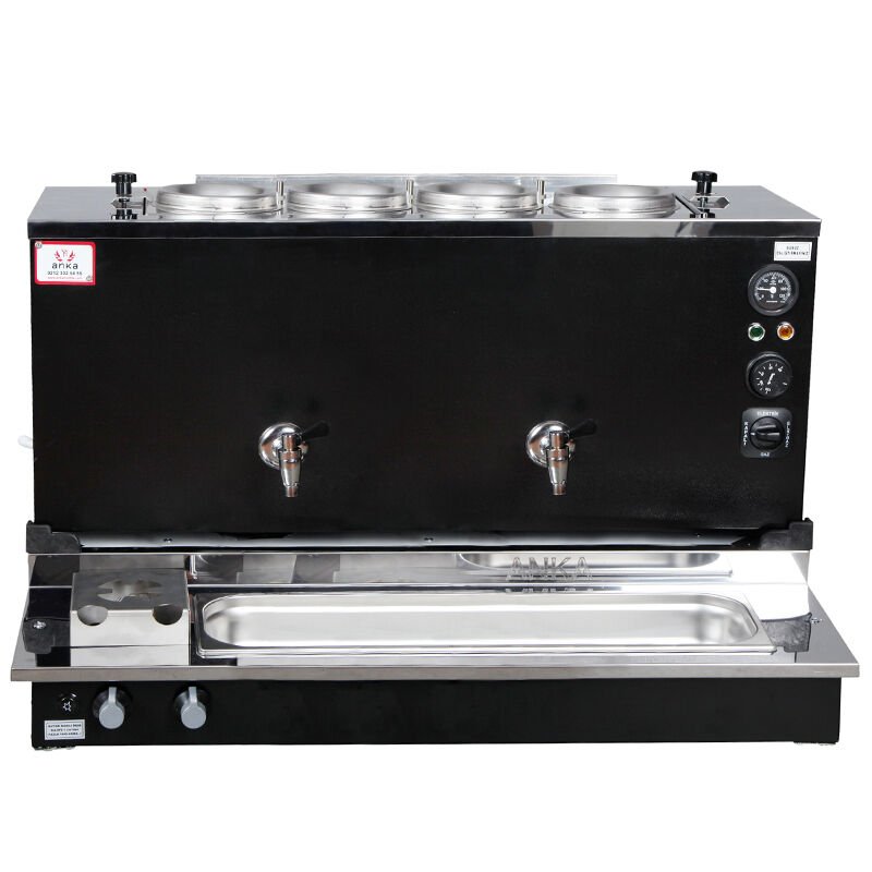 Anka Pro Plus Otomatik Çay Kazanı, 4 Demlikli, 40 Litre, Siyah