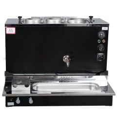 Anka Pro Plus Otomatik Çay Kazanı, 3 Demlikli, 30 Litre, Siyah