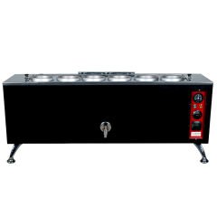 Anka Pro Elektrikli Full Otomatik Çay Kazanı, 6 Demlikli, 60 Litre, Siyah