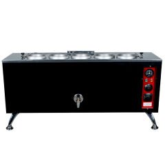 Anka Pro Elektrikli Full Otomatik Çay Kazanı, 5 Demlikli, 50 Litre, Siyah