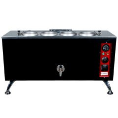 Anka Pro Elektrikli Full Otomatik Çay Kazanı, 4 Demlikli, 40 Litre, Siyah