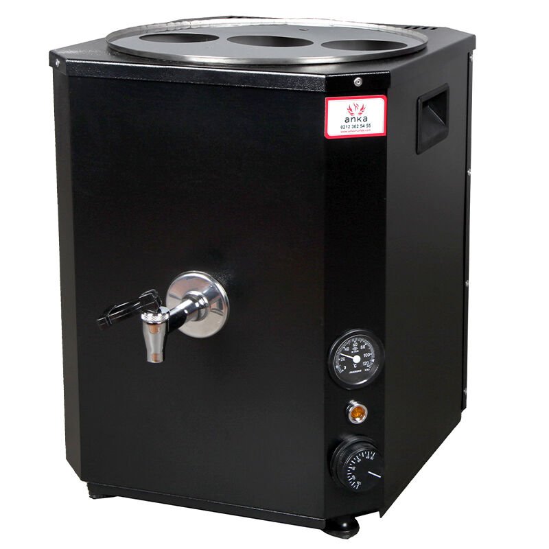 Anka Yeni Nesil Çay Makinası, 3 Demlikli, 35 Litre, Siyah