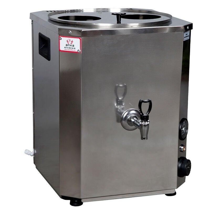 Anka Yeni Nesi Çay Makinası, 2 Demlikli, 25 Litre, Inox