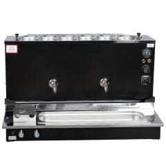 Anka Pro Plus Otomatik Çay Kazanı, 6 Demlikli, 60 Litre, Siyah