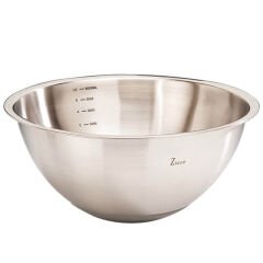 Zicco Karıştırma Kabı, Çelik, Silikon Altlı, 6 Litre, 33x15 cm