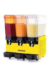 Samixir 60.SSSY Klasik Triple Soğuk İçecek Dispenseri, 20+20+20 Lt, 3 Fıskiyeli, Sarı