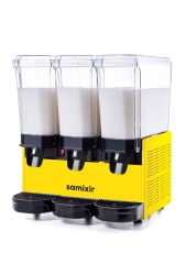 Samixir 60.MMMY Klasik Triple Soğuk İçecek Dispenseri, 20+20+20 Lt, 3 Karıştırıcılı, Sarı