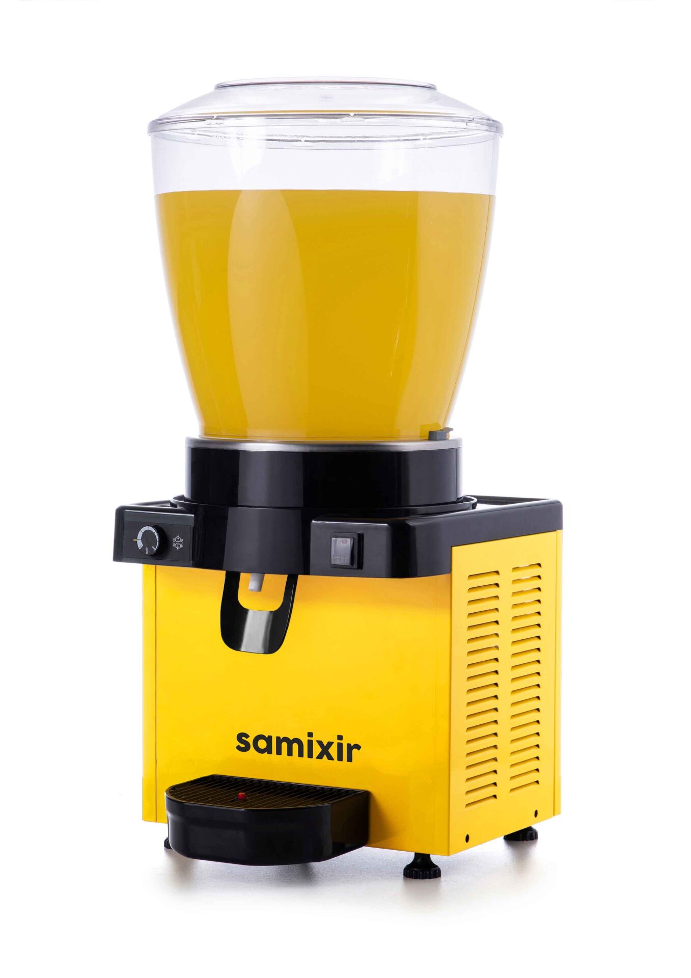 Samixir S22 Panoramik Soğuk İçecek Dispenseri, 22 Lt, Fıskiyeli, Sarı