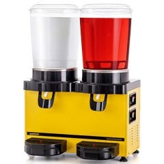Samixir MM20 Panoromik Twin Soğuk İçecek Dispenseri 10+10 LT Çift Karıştırıcılı Sarı