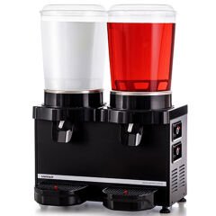 Samixir MM20 Panoromik Twin Soğuk İçecek Dispenseri 10+10 Lt Çift Karıştırıcılı Siyah