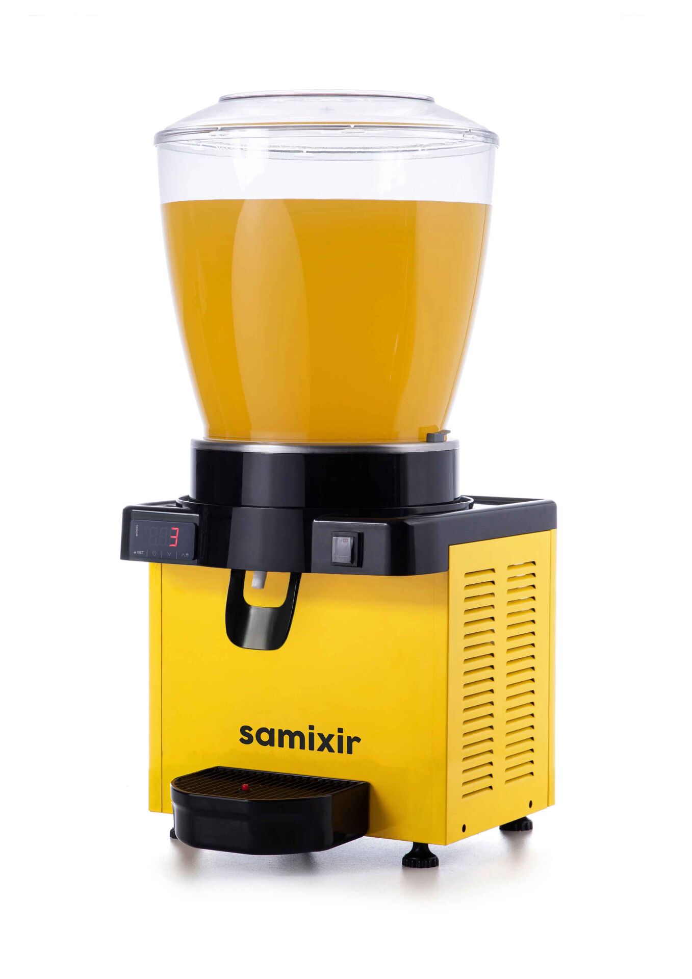 Samixir S22 Panoramik Soğuk İçecek Dispenseri, 22 Lt, Fıskiyeli, Sarı, Dijital
