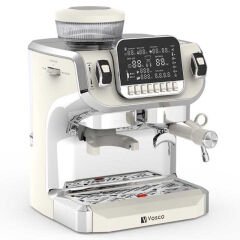 Vosco ST-520EC Pro Öğütücülü Espresso Kahve Makinesi, 1 Gruplu, Beyaz