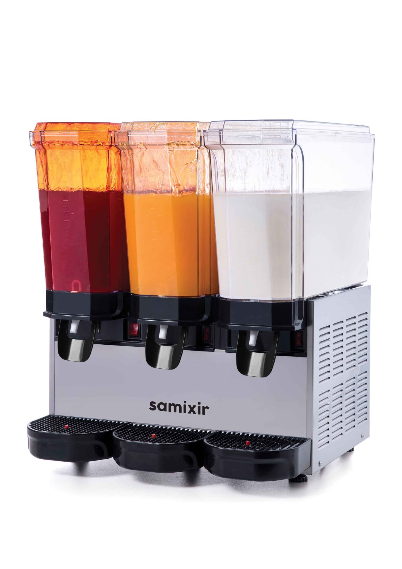 Samixir 60.SMMI Klasik Triple Soğuk İçecek Dispenseri, 20+20+20 Lt, 2 Karıştırıcılı ve 1 Fıskiyeli, Inox