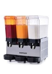 Samixir 60.SMMI Klasik Triple Soğuk İçecek Dispenseri, 20+20+20 Lt, 2 Karıştırıcılı ve 1 Fıskiyeli, Inox