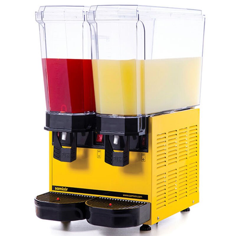 Samixir 40.MMY Klasik Twin Soğuk İçecek Dispenseri, 20+20 Lt, Çift Karıştırıcılı, Sarı