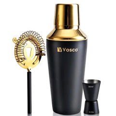 Vosco VSCG-3 Bar Seti, 3 Parça, Paslanmaz Çelik, Gold