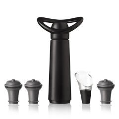 Vacu Vin Şarap Vakum Seti, Concerto, 1 Pompa, 3 Tıpa, 1 Servis Aparatı, Siyah