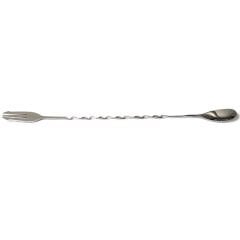 Biradlı Burgulu Çatallı Bar Kaşığı, 33 cm