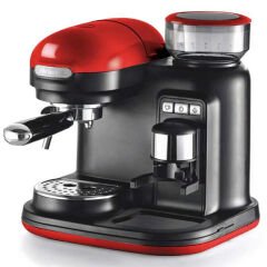 Ariete Moderna Entegre Öğütücülü Espresso Kahve Makinesi,Tek Gruplu, Kırmızı
