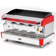Empero Otomatik Capuccino ve Espresso Makinesi, 3 Gruplu, Kırmızı