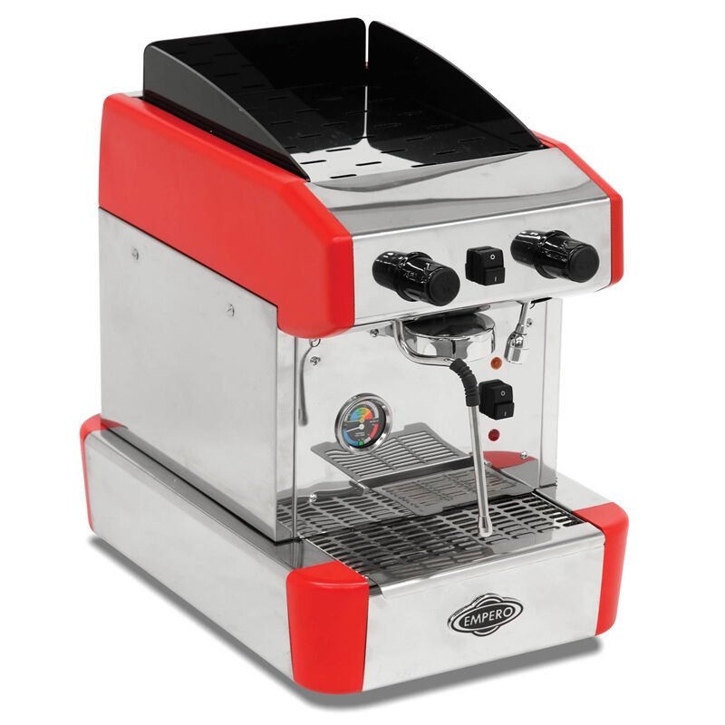 Empero Capuccino ve Espresso Kahve Makinesi, 1 Gruplu, Kırmızı
