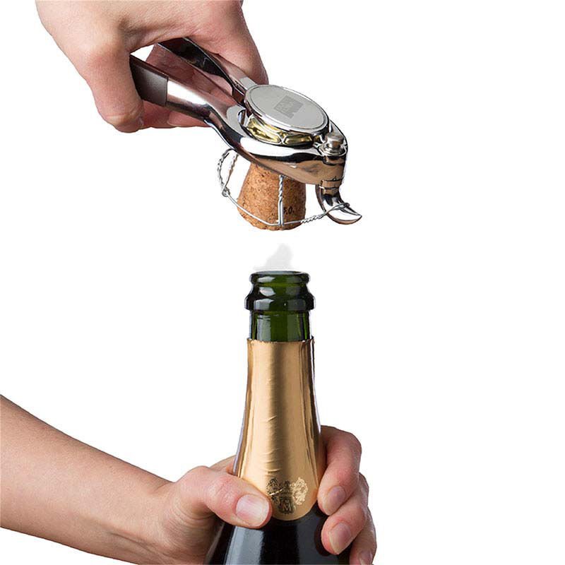 Vacu Vin Şampanya Şişe Açacağı, Gümüş, Kutulu