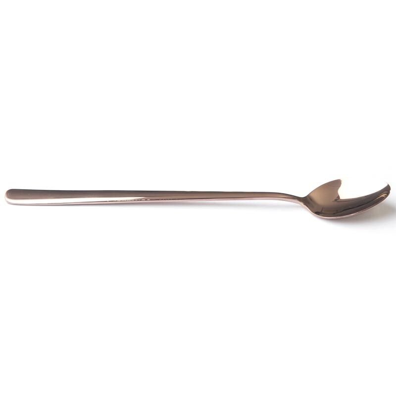 Biradlı Kokteyl Kaşığı, Bakır, 22 cm
