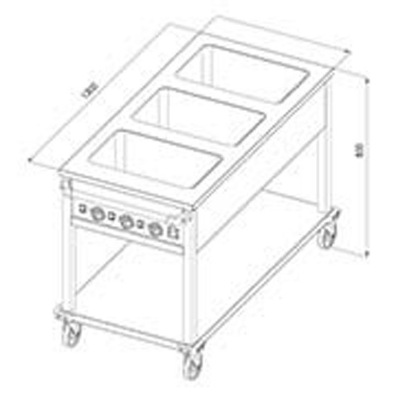 Öztiryakiler Elektrikli Bain Marie, OHBETY 3GN