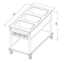 Öztiryakiler Elektrikli Bain Marie, OHBETY 3GN