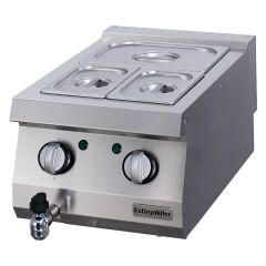 Öztiryakiler Yeni 700 Serisi, Set Üstü Elektrikli Bain Marie, 40x70x30, Gn Kaplar Hariç, OBE 4070