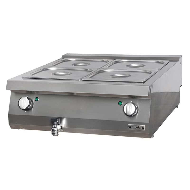 Öztiryakiler Yeni 700 Serisi, Set Üstü Elektrikli Bain Marie, 80x70x30, Gn Kaplar Hariç, OBE 8070