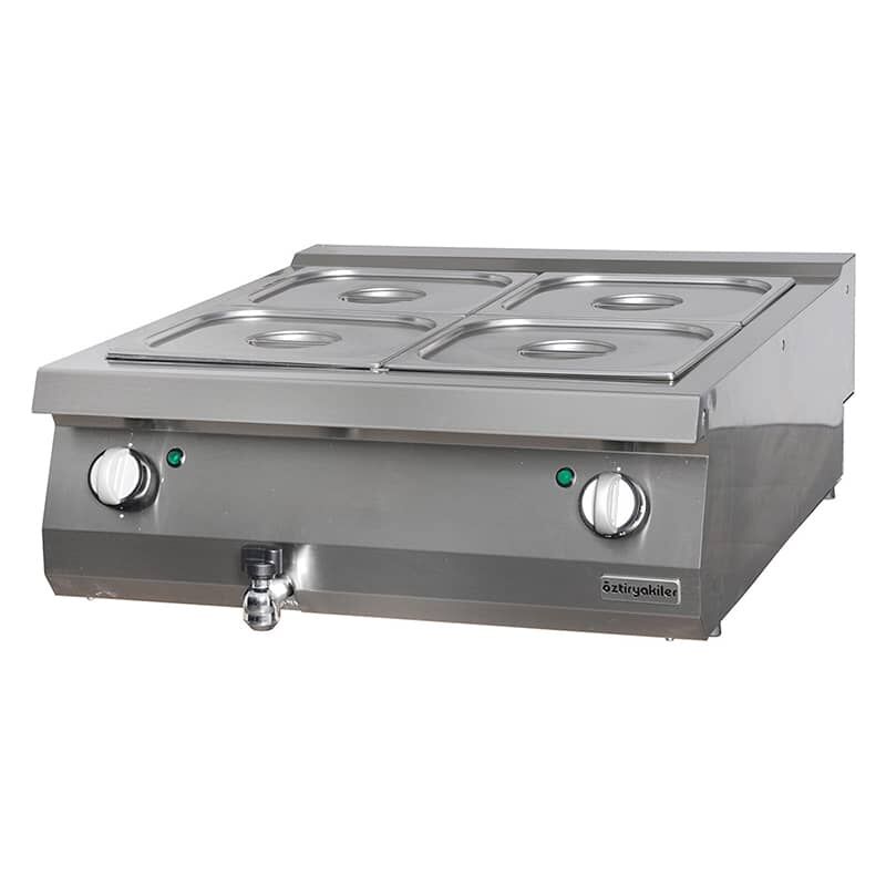 Öztiryakiler Yeni 900 Serisi, Set Üstü Elektrikli Bain Marie, 80x90x30, Gn Kaplar Hariç, OBE 8090