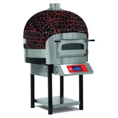 Empero Elektrikli Döner Tabanlı Pizza Fırını, Dijital, 30 cm 75 Pizza/Saat Kapasiteli, Siyah Kırmızı