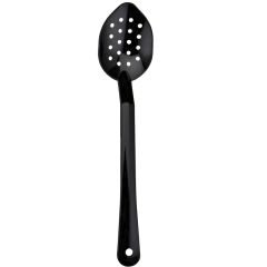 Biradlı Policarbon Servis Kaşığı, Delikli, 34 cm, Siyah