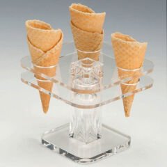 Zicco Akrilik Dondurma Servis Standı, 4'lü, 13x13x11,5 cm