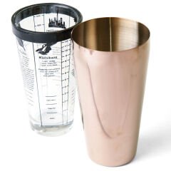 Biradlı Boston Shaker, 700 Cl, Bakır